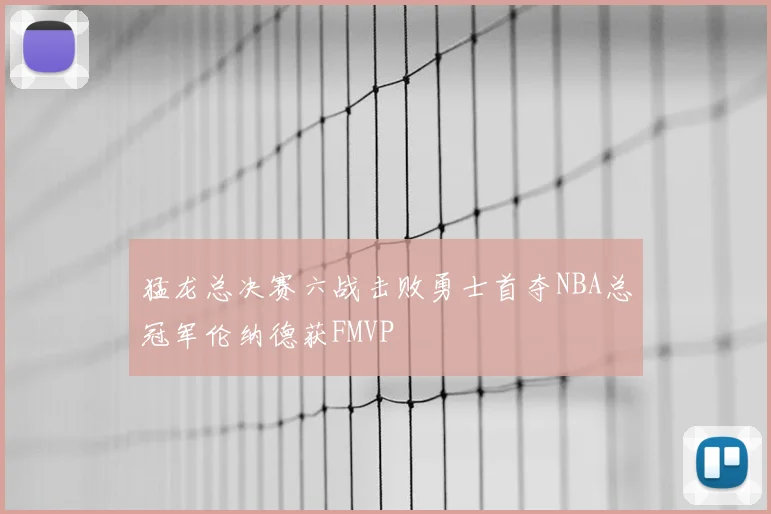 猛龙总决赛六战击败勇士首夺NBA总冠军伦纳德获FMVP